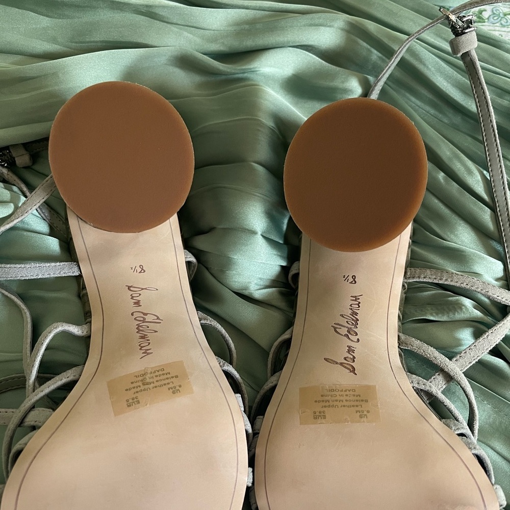 Sam Edelman Green sage suede heels 8.5 NWT - Picture 7 of 11